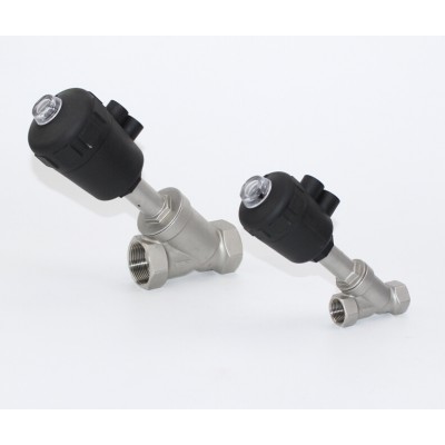 Ss Stainless Steel Pneumatic Y Type Clamp End Angle Valve